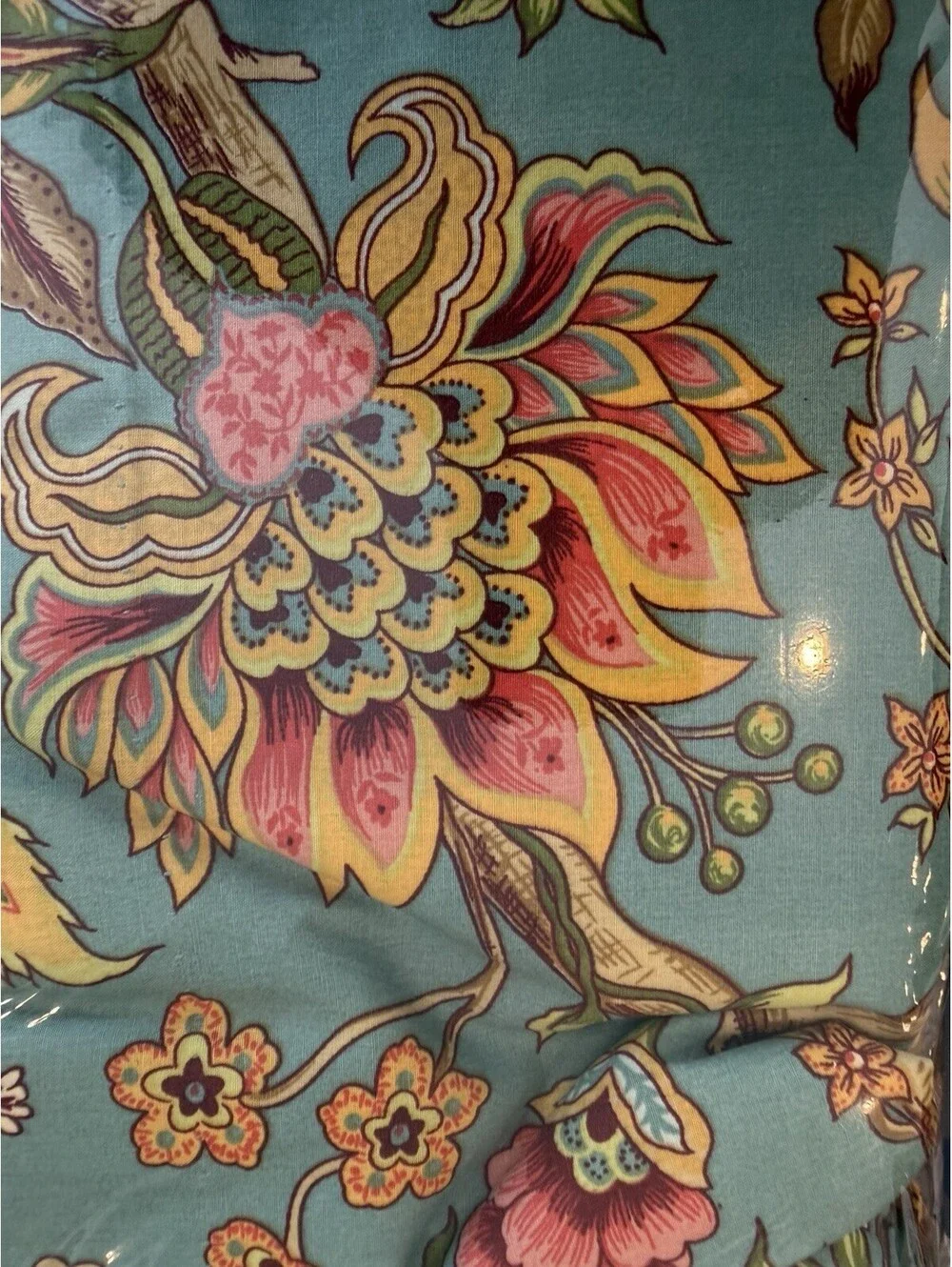 C & F Drapery/Curtain Panels Set Of 2 50”X 84” Floral Jewel Colors Cotton New
